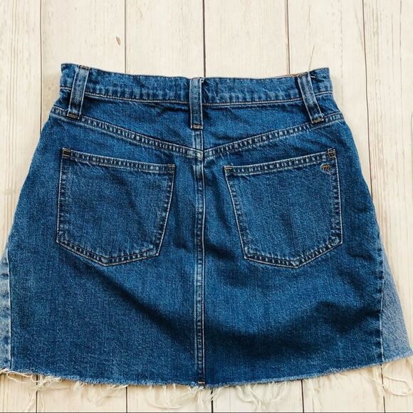 Madewell Rigid Denim A-Line Mini Skirt Size 27 - Picture 6 of 7